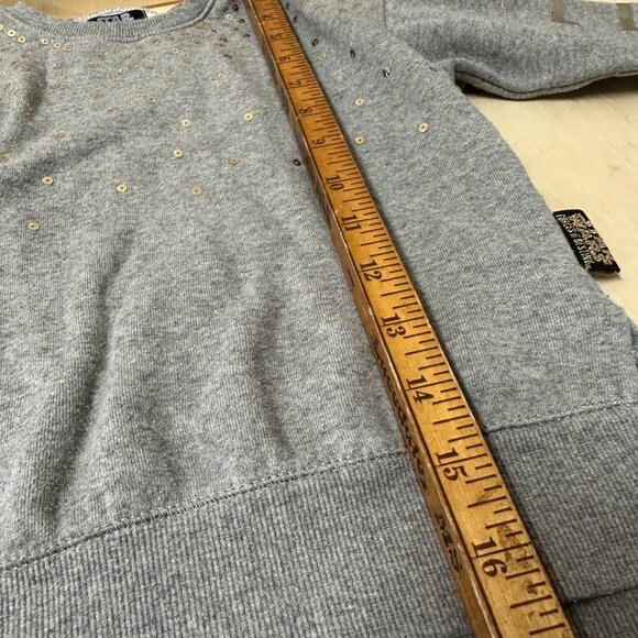 Star Wars Girls Grey Sequin Sweatshirt W/ Rebel Sleeve & Split Hem 6/6X - Picture 10 of 10